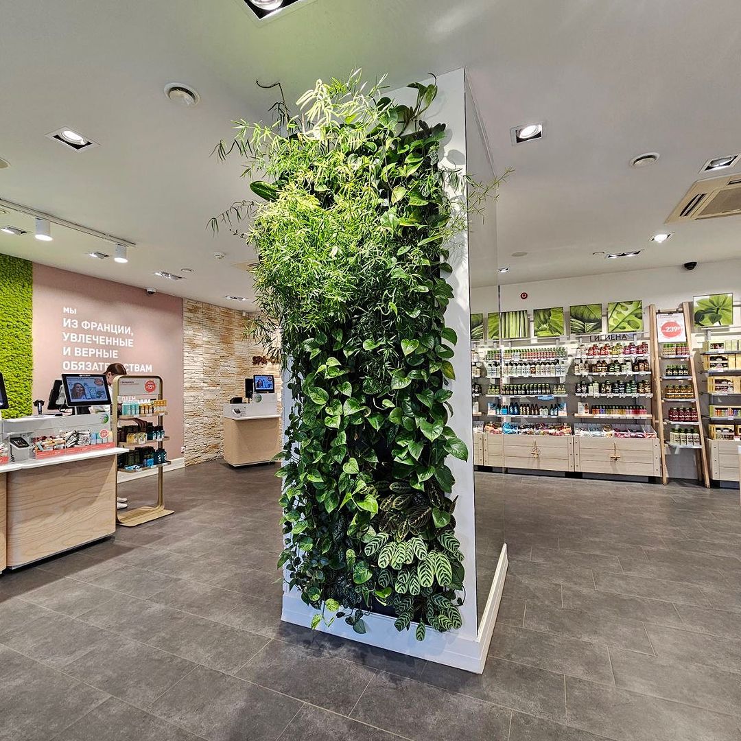 BOXSAND-6 Vertical Planter (12"x26") - 6 Plants, Black Color + Square Black Pots