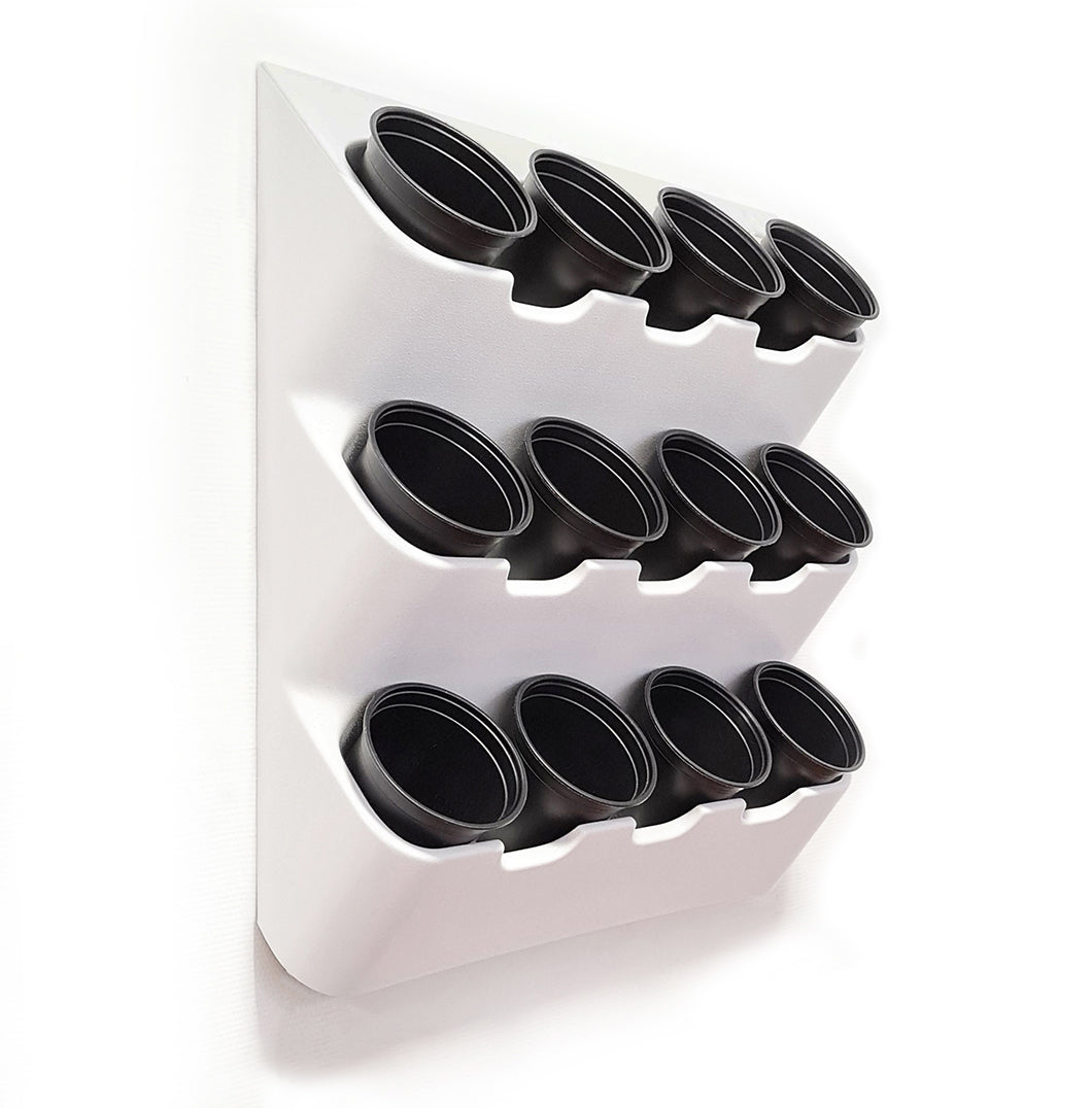 Plant Pot Set, 12 pots, 5.1-inch Diameter, Color - Black