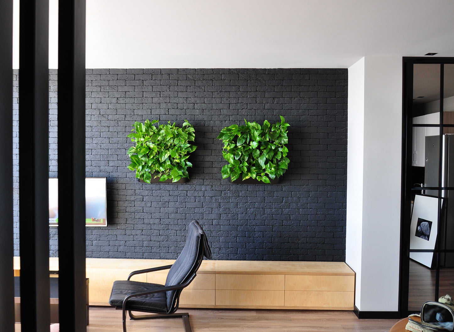 BOXSAND-12 Vertical Planter for 12 plants (24"x26") Black Color