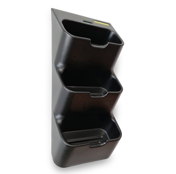 BOXSAND-6 Vertical Planter (12"x26") - 6 Plants, Black Color + Square Black Pots