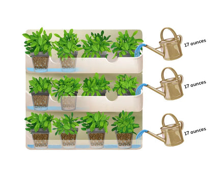 BOXSAND-12 Vertical Planter for 12 plants (24"x26") White Color